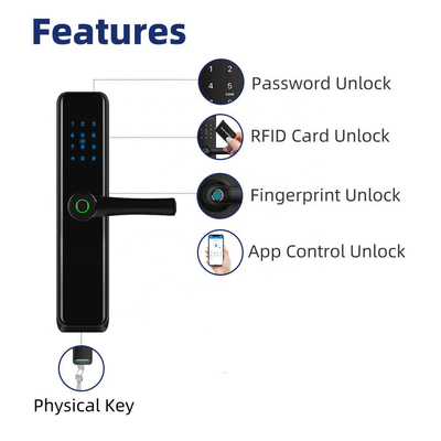 Bluetooth Fingerprint Intelligent Code Smart Door Lock Biometric Remote Control